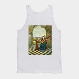 Woman Playing Lute, A Wind’s Tale by Hans Christian Andersen Tank Top